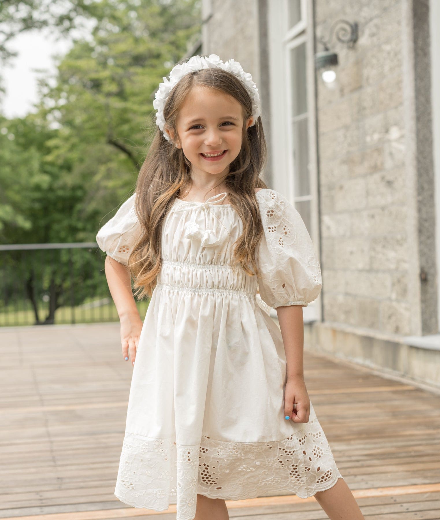 Baby Girls | Blanca Cotton Dress | White