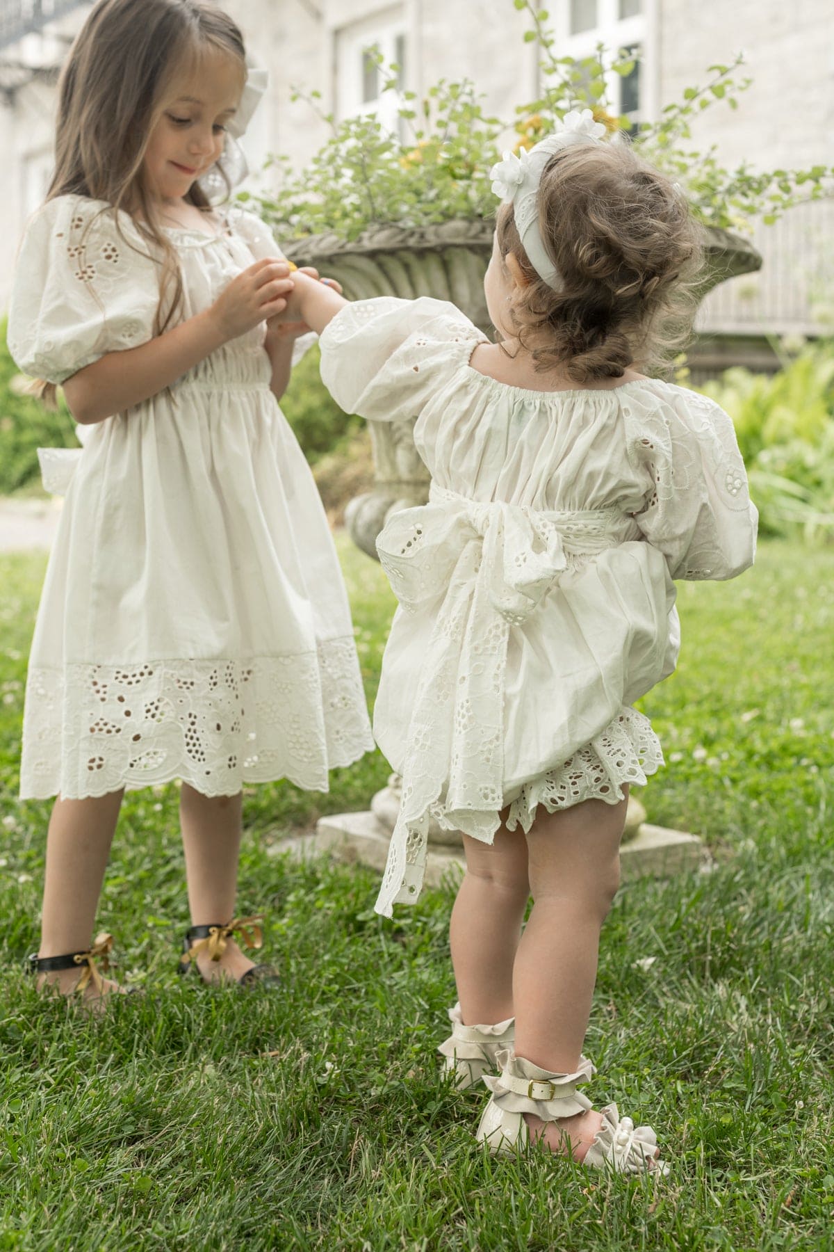 Baby Girls | Blanca Cotton Romper | White