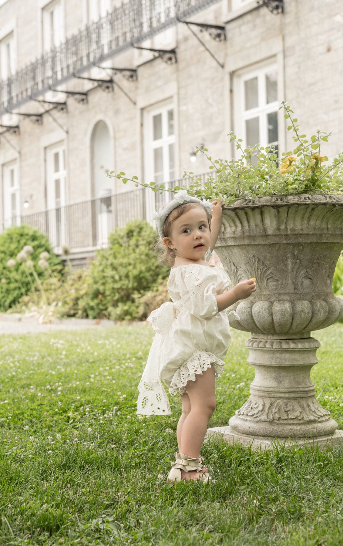Baby Girls | Blanca Cotton Romper | White