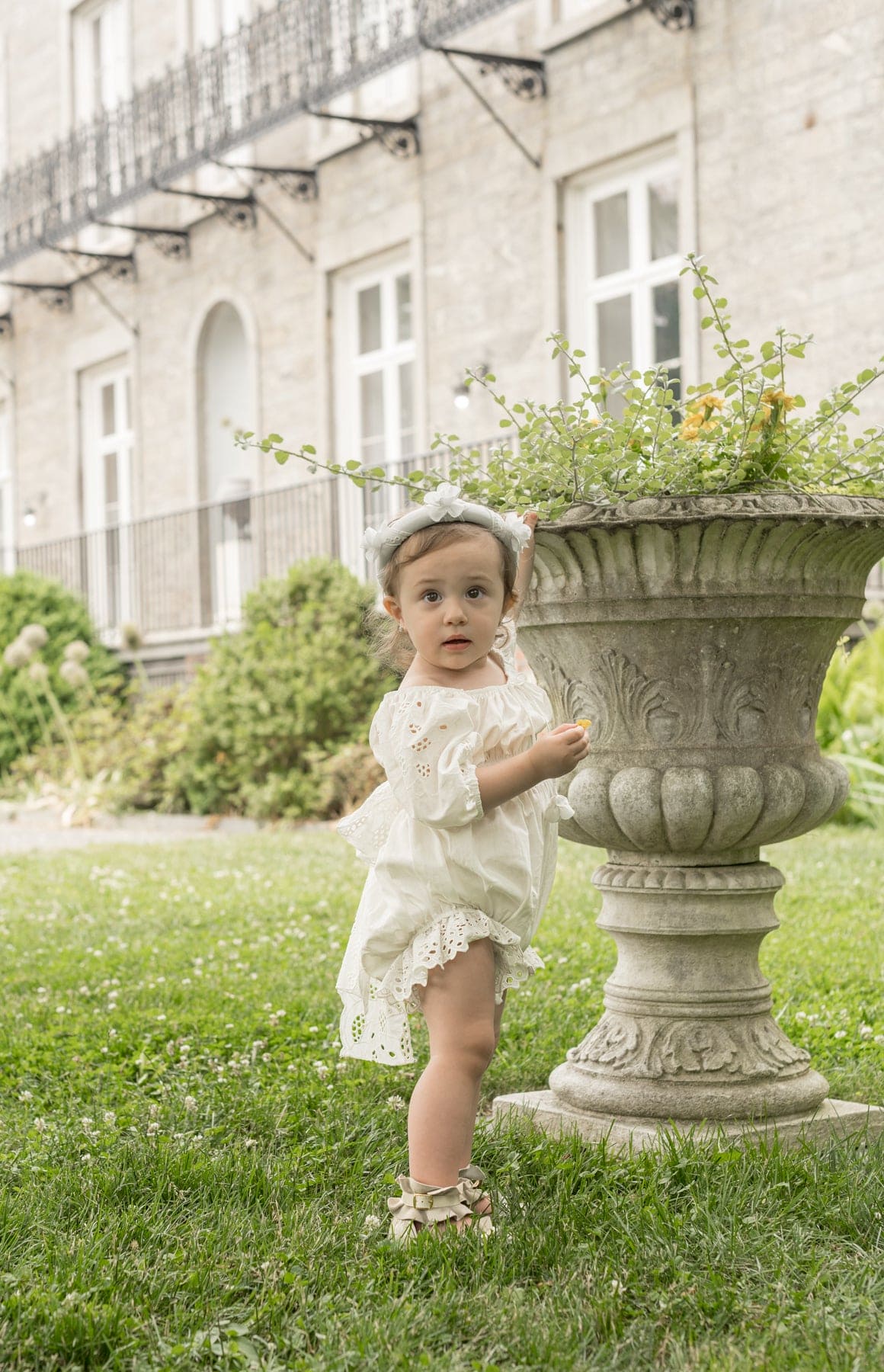 Baby Girls | Blanca Cotton Romper | White