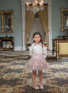 Baby Girls | Feather Skirt | Dusty Pink