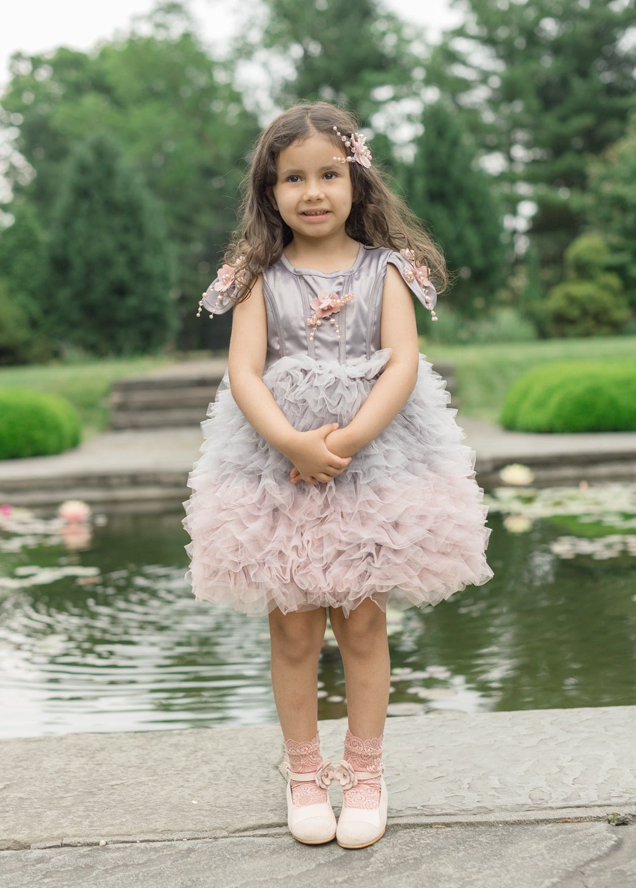 Baby Girls | Mia and Ombré Cupcake Tulle Dress | Grey & Pink