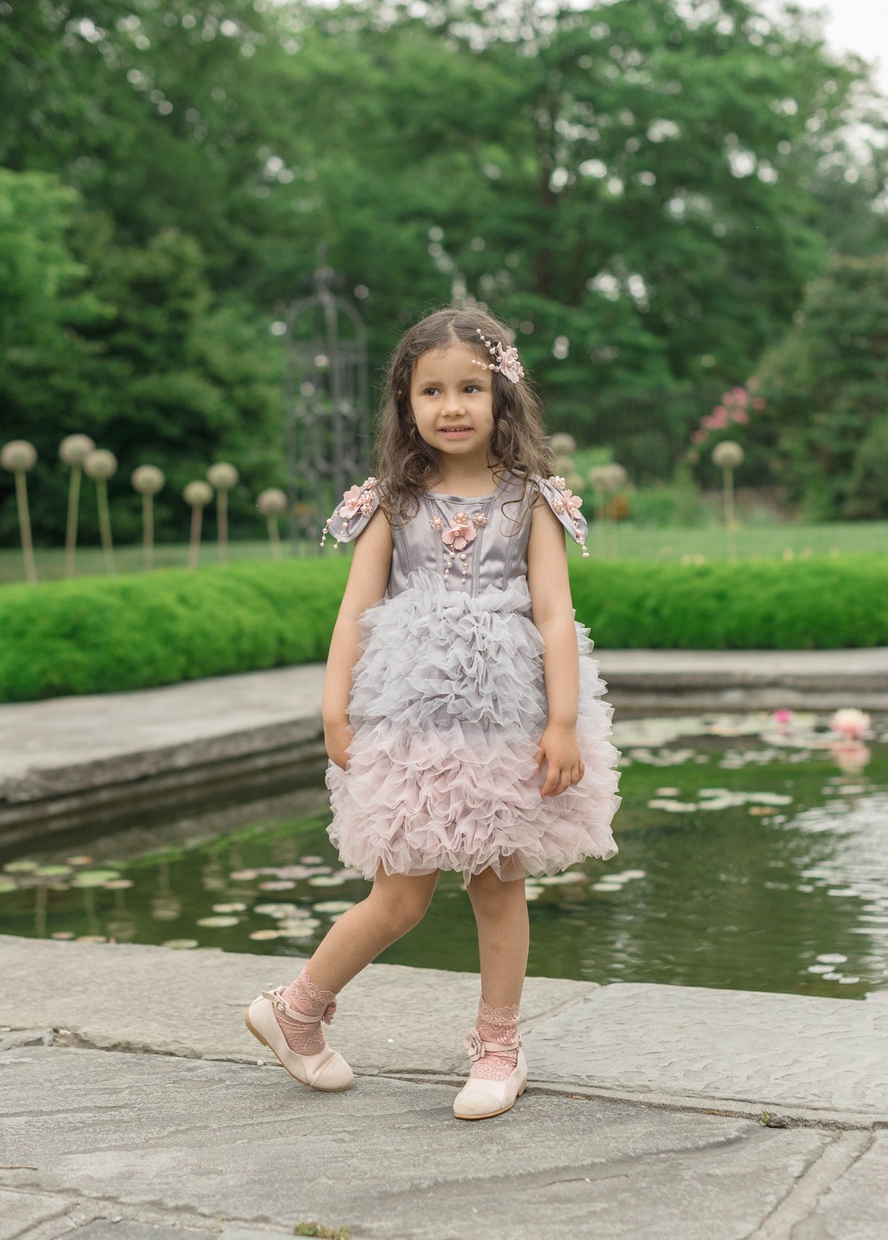Baby Girls | Mia and Ombré Cupcake Tulle Dress | Grey & Pink