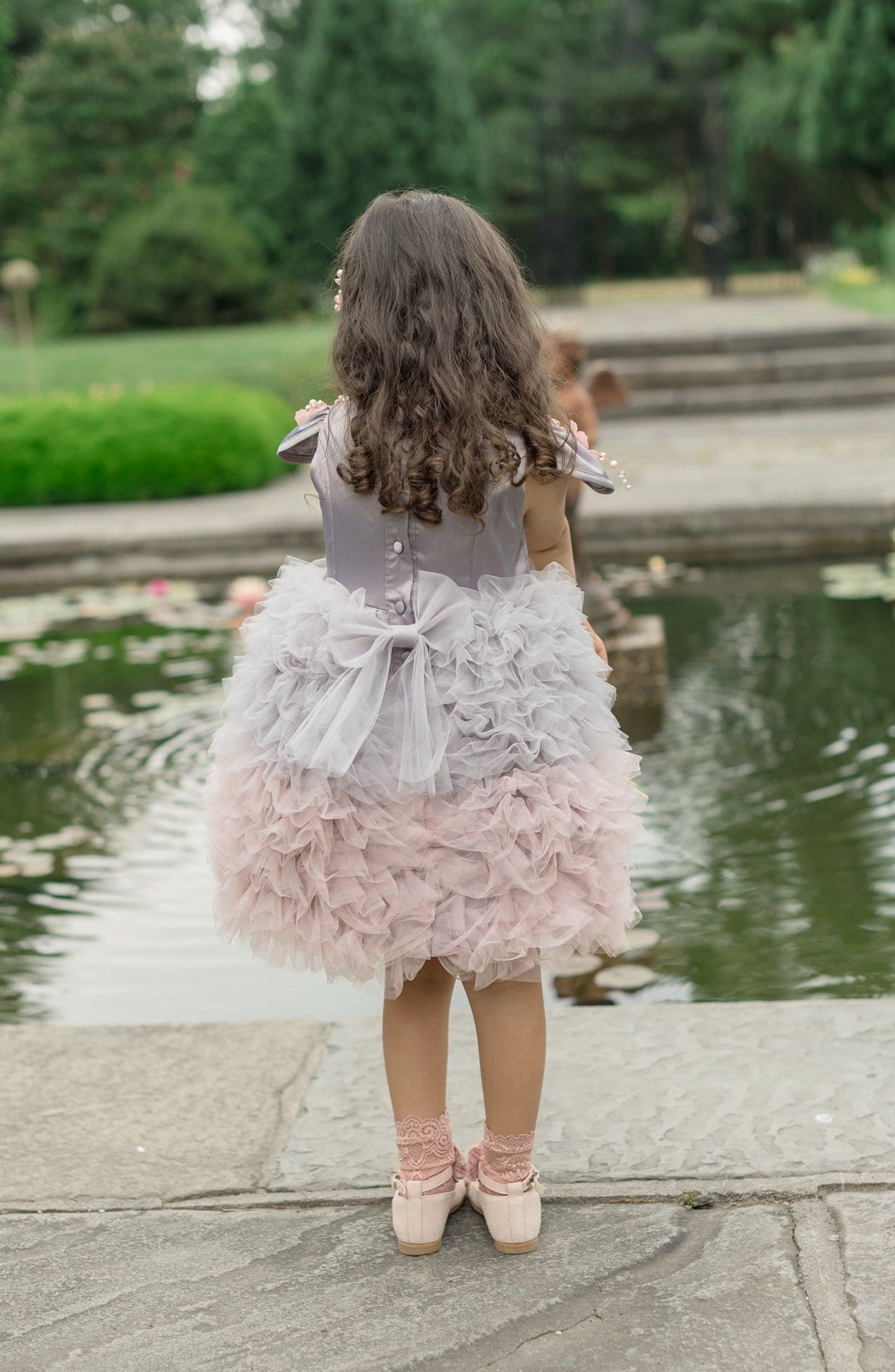 Baby Girls | Mia and Ombré Cupcake Tulle Dress | Grey & Pink