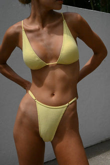 Bernadette Textured Top | Lemon Waffle