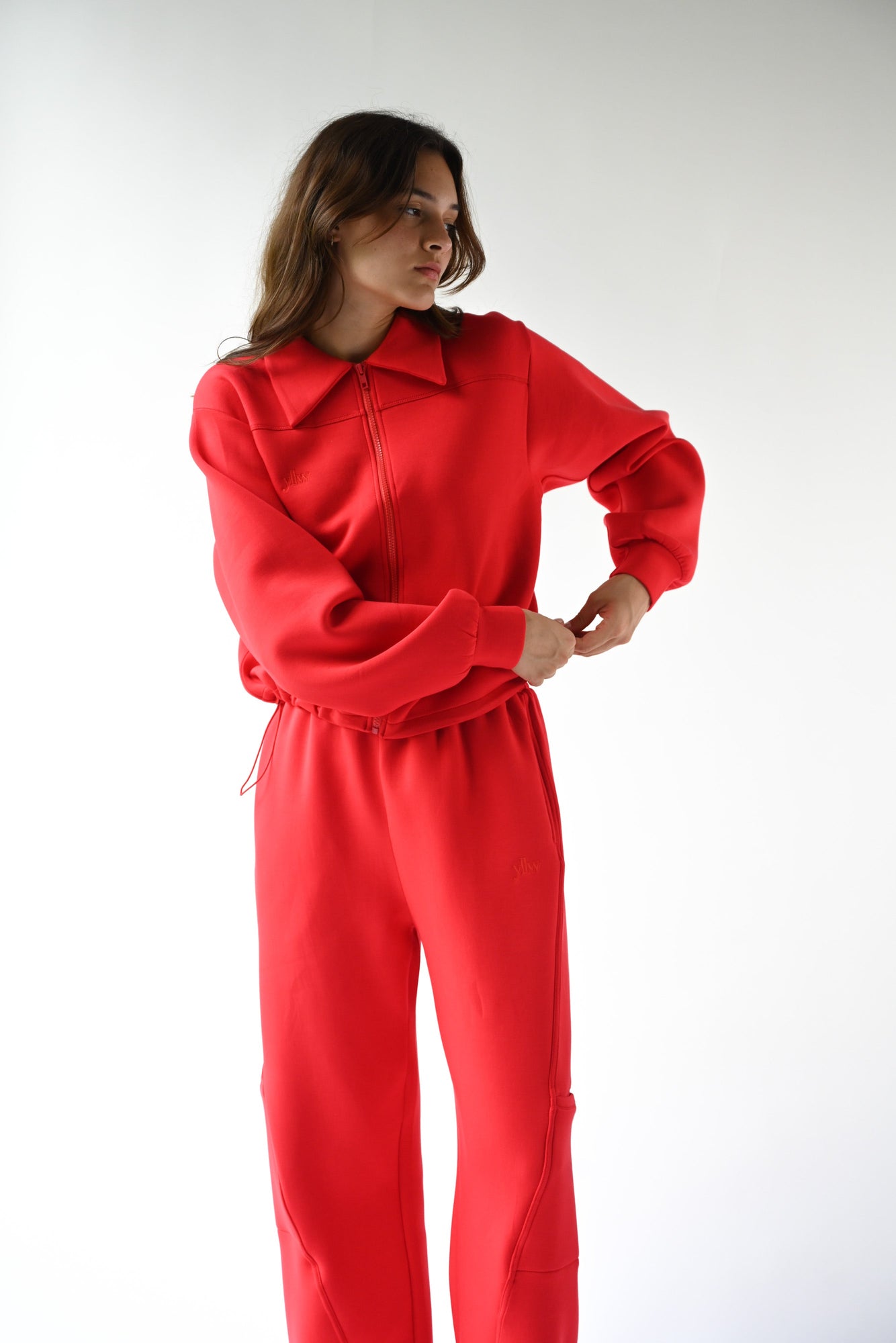 Kasey Knit Neoprene Jacket | Ruby