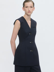 Duke Tailored Vest | Navy