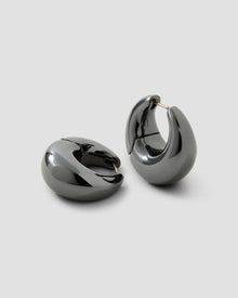 Dylan Micro Huggies earring - alternate angle | gold huggie earrings