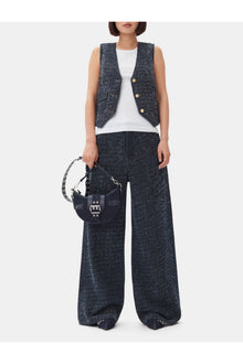 Dark Blue Textured Vest | Rinse