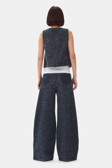 Dark Blue Textured Vest | Rinse