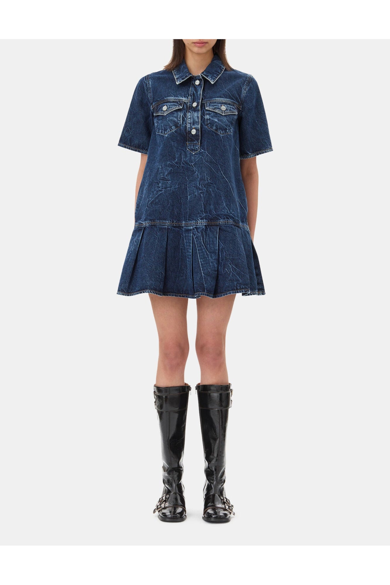 Dark Mini Dress | Mid Blue Stone
