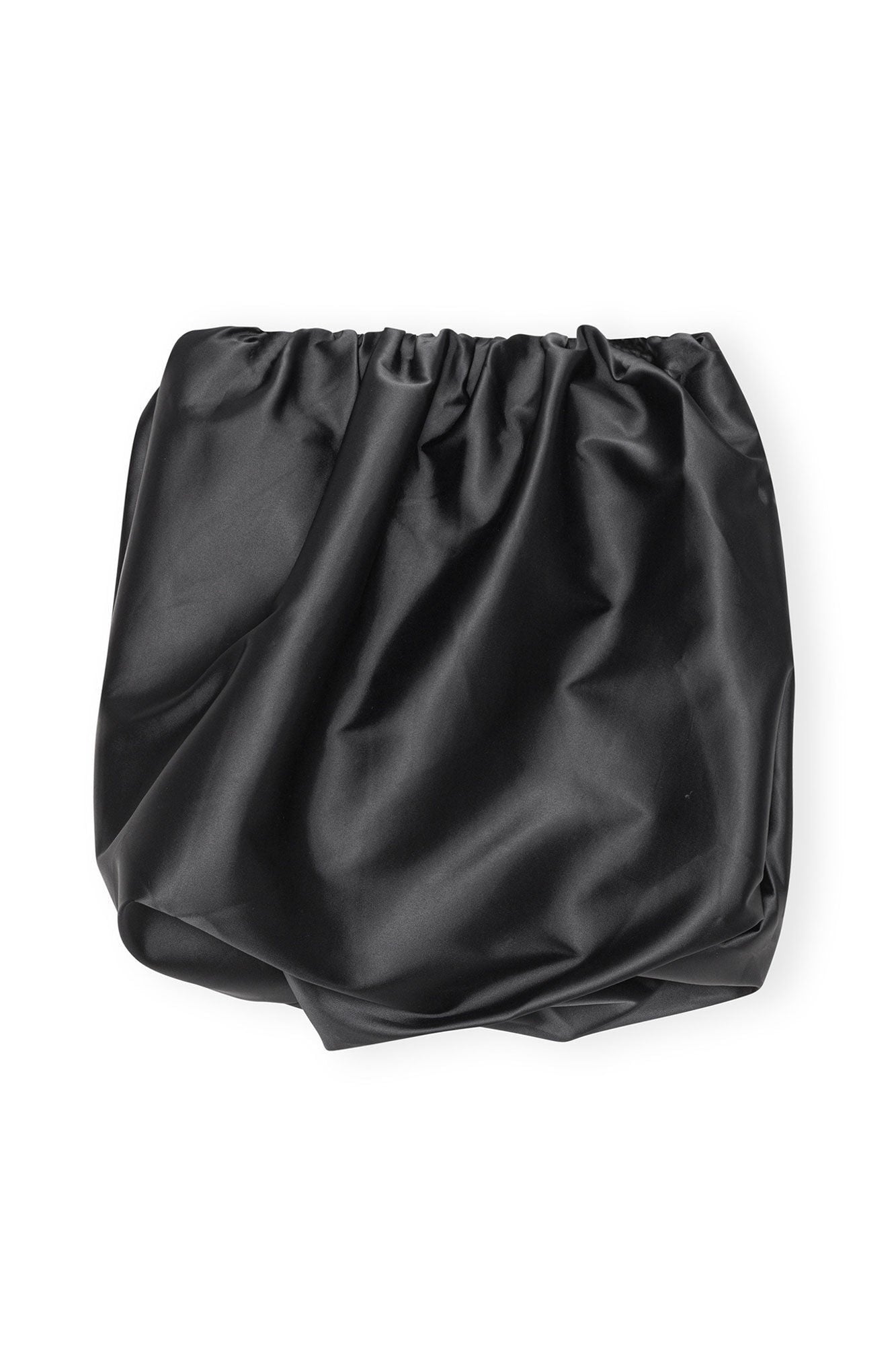 Double Satin Mini Skirt | Black