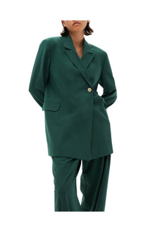 Drapey Melange Blazer | Trekking Green
