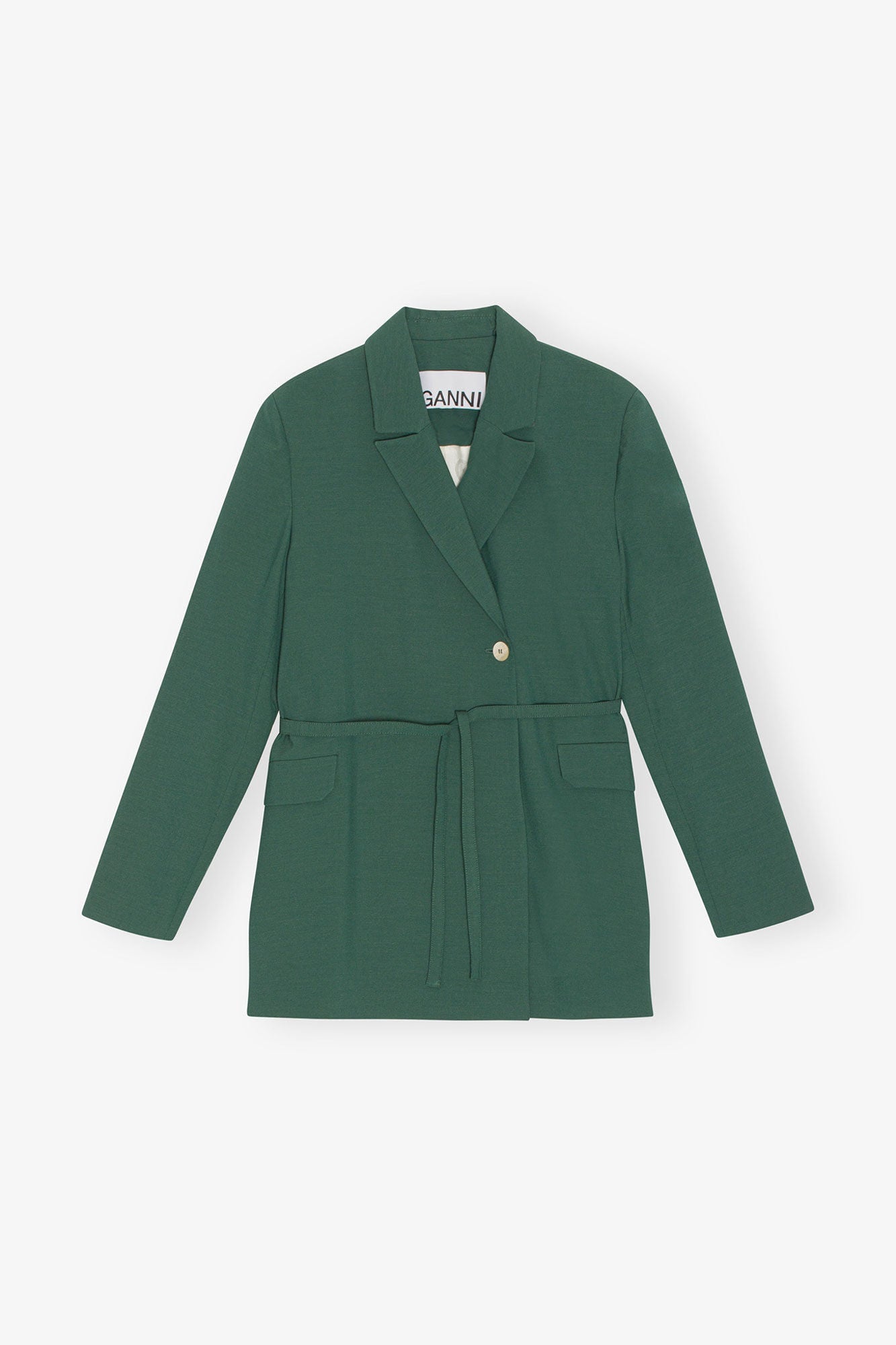 Drapey Melange Blazer | Trekking Green