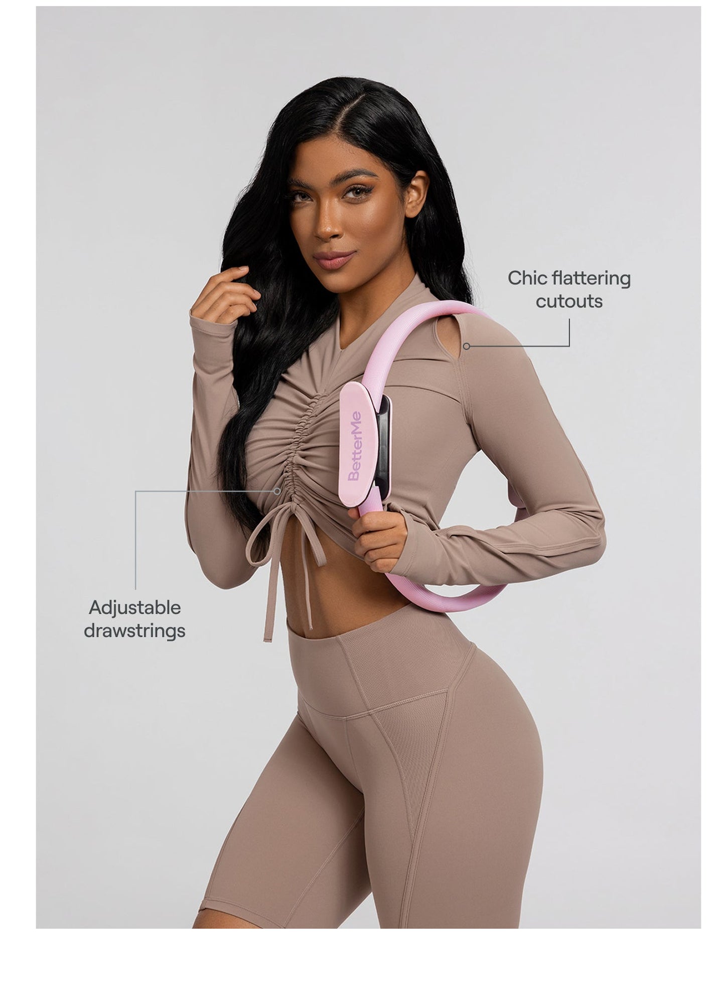 Drawstring Crop Top | Cocoa