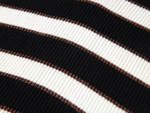 Wool Knit Top | Black Stripes