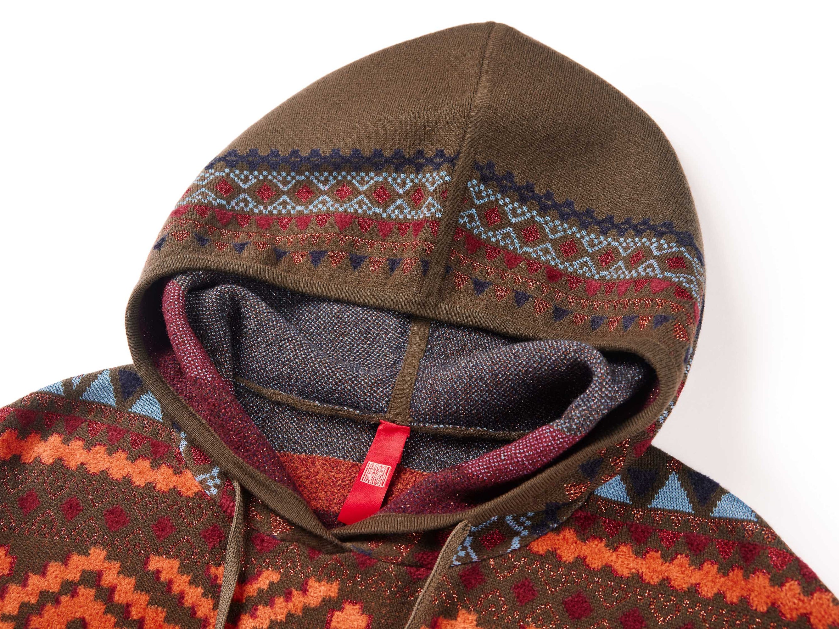 High-waisted Hooded Sweatshirt | Brown