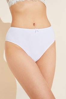 Womens | Pima Stretch Cotton Highwaist Brief | White