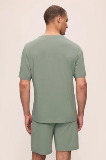 Model is wearing Henry TENCEL Modal TENCEL Modal Short PJ Set in Eucalyptus