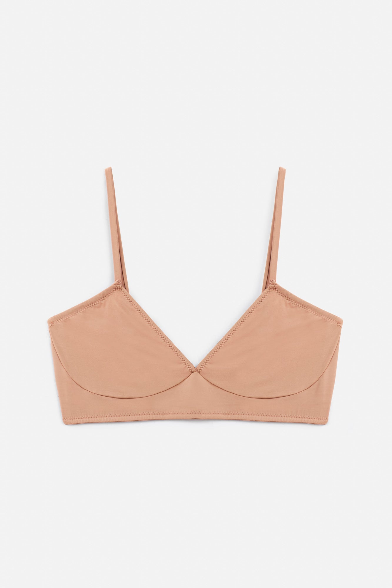 Nano Minimal Soft Triangle Bra | Bronze