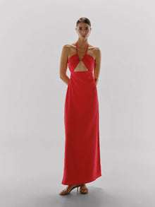 Rho Maxi Dress | Off Red