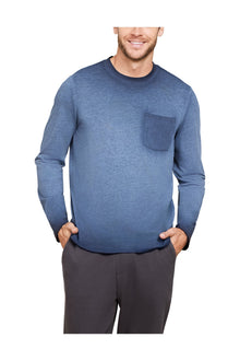 Mens | Malibu Collection Triblend Long Sleeve Pocket Tee | Mineral Indigo