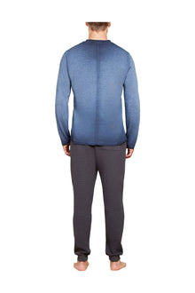 Mens | Malibu Collection Triblend Long Sleeve Pocket Tee | Mineral Indigo