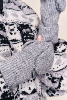 Womens | Knit Mittens | Heather Grey