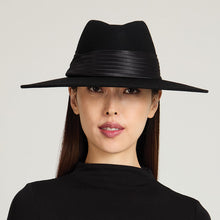 Harlowe Wool Felt Fedora | Black