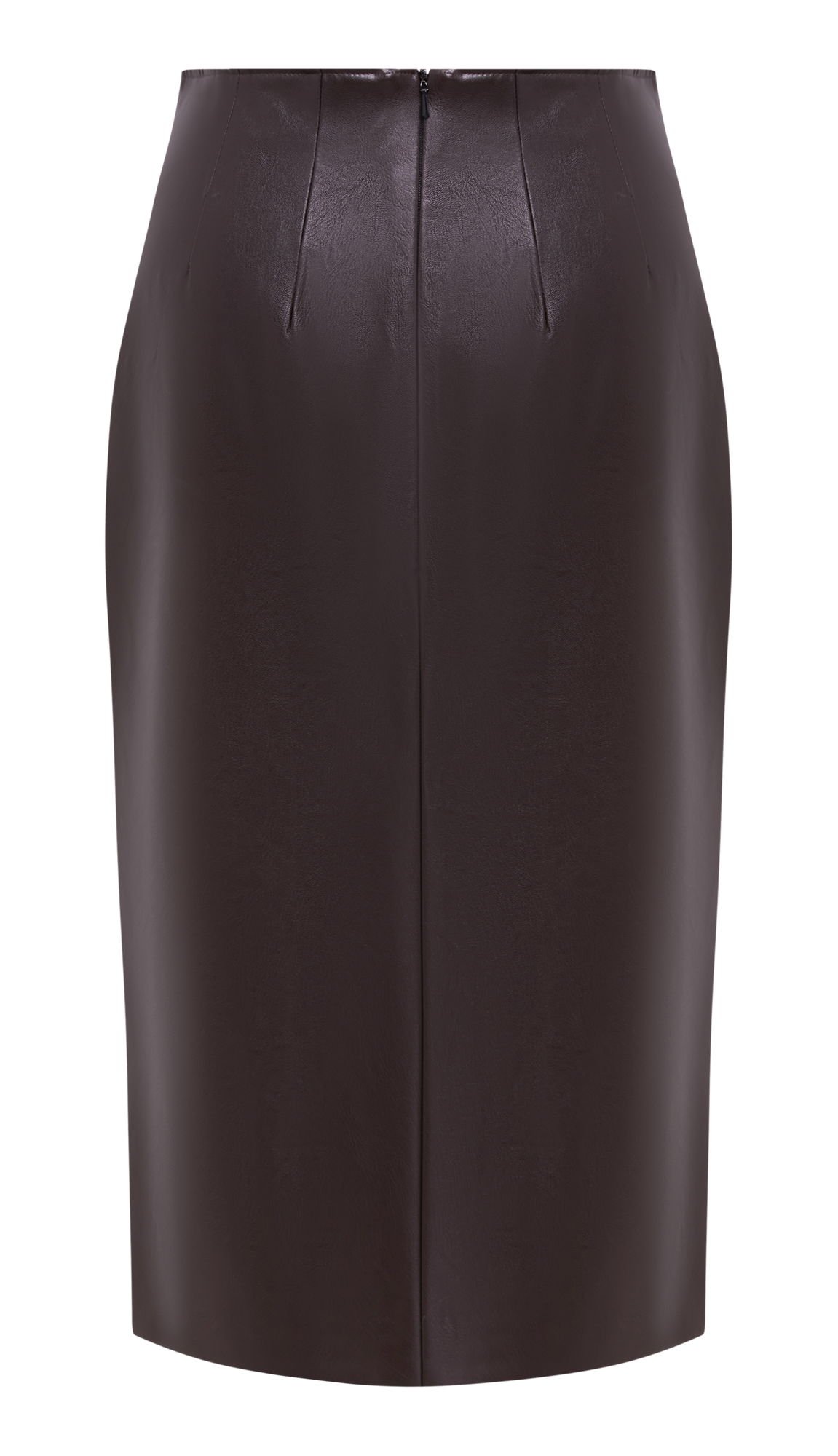 Faux Leather Skirt | Brown