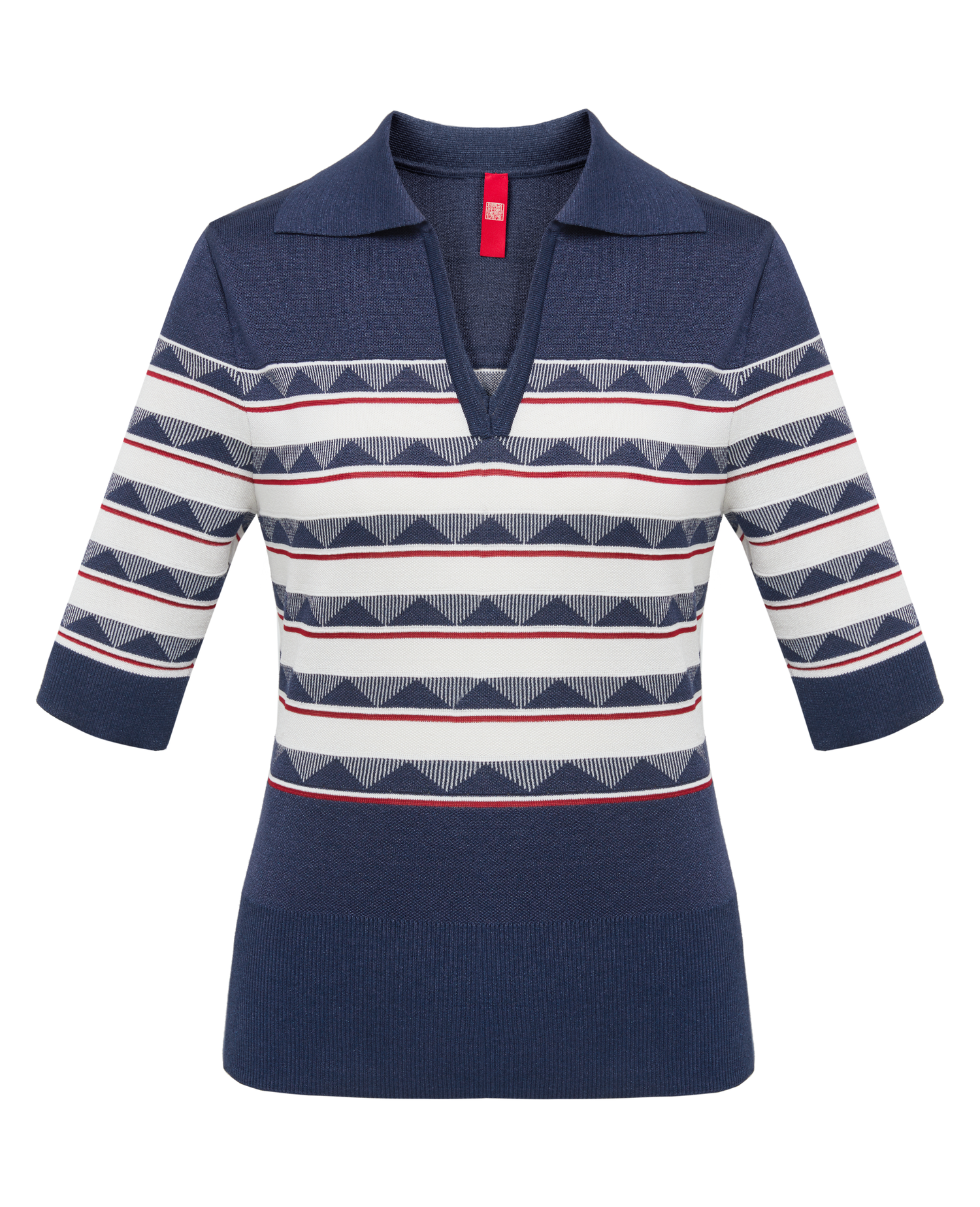 Striped Knit Top | Indigo/White