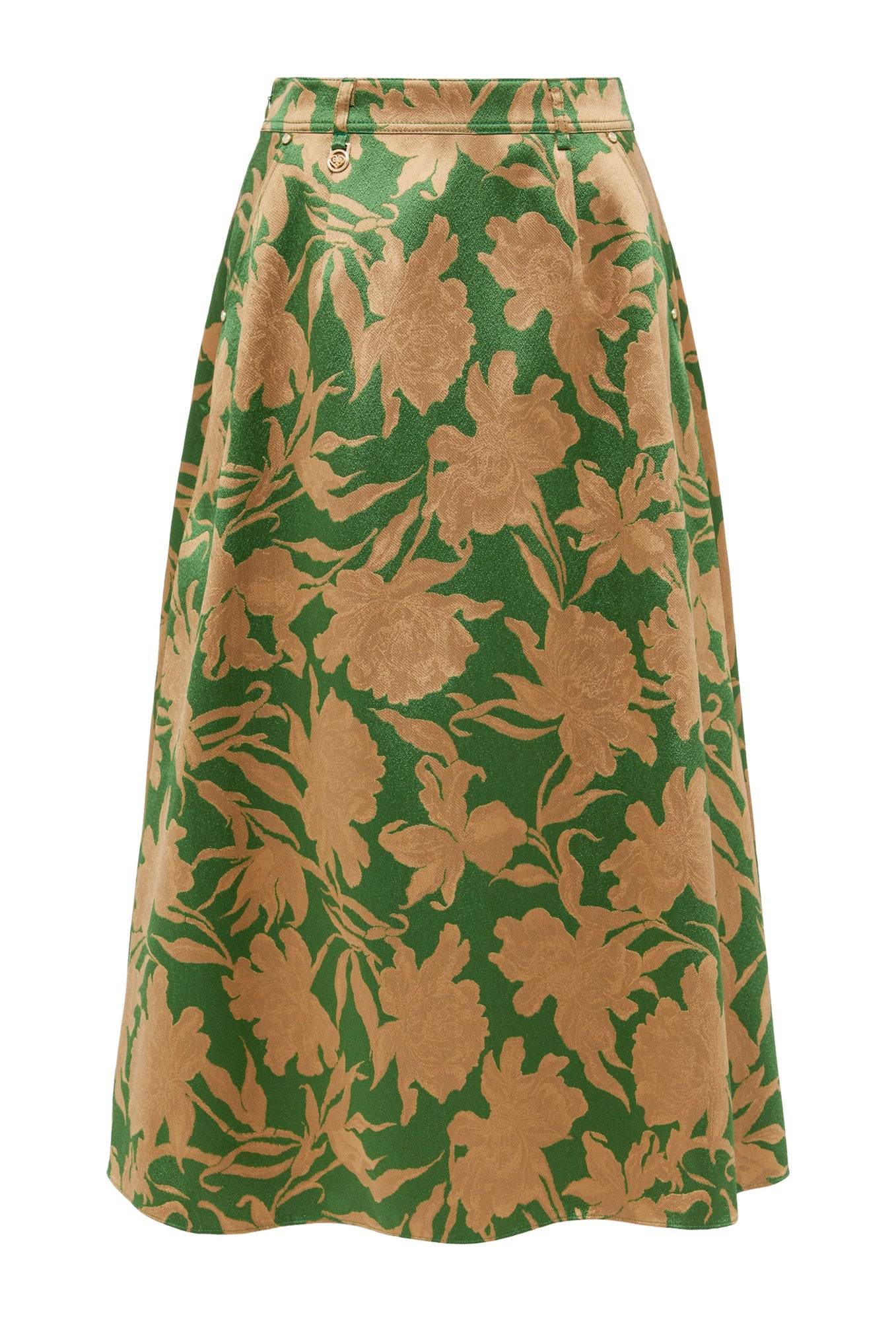 Floral Midi Skirt | Green