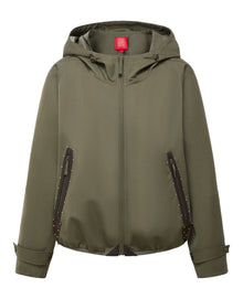 Short Hooded Trench Coat | Green
