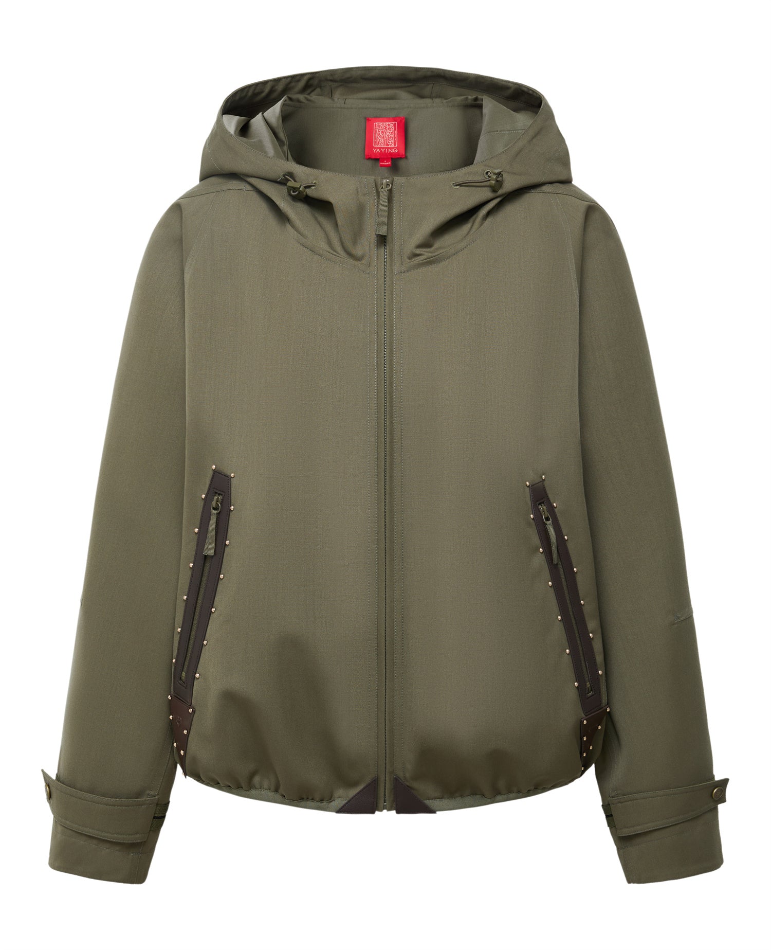 Short Hooded Trench Coat | Green