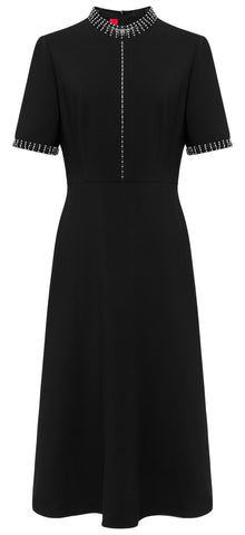 Waist-Fitted Dress | Black