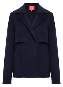 Wool Cashmere Coat | Navy