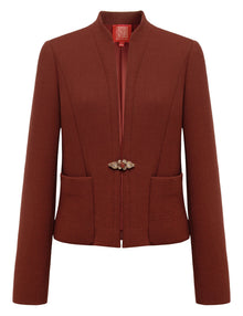 Wool Blazer | Wine Red