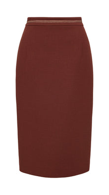 Wool Bag Skirt | Wine Red