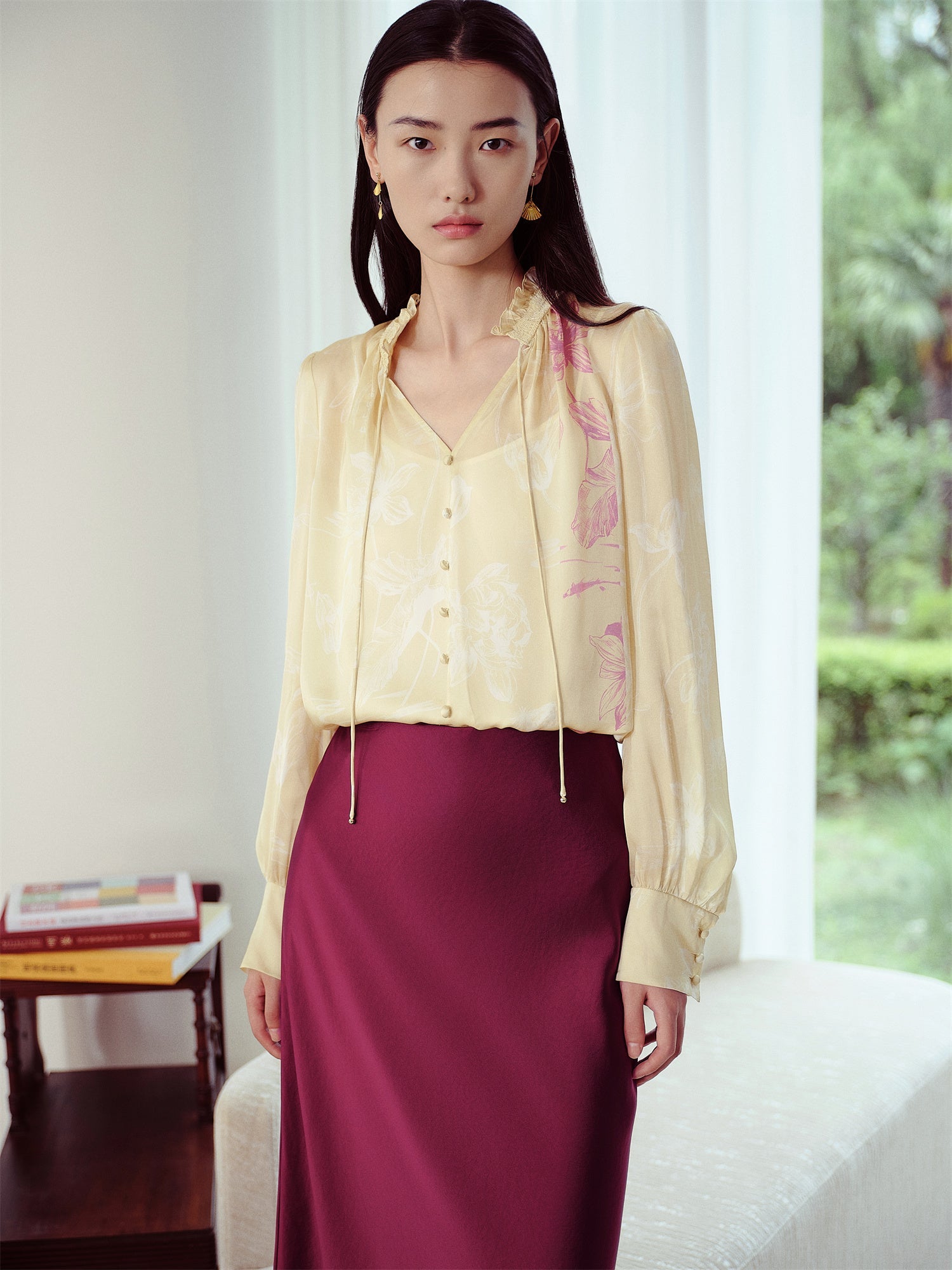 Silk Printed Shirt | Green