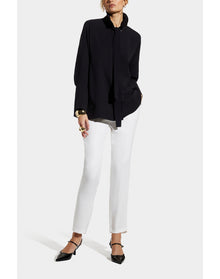 Edna Belted Shirt Jacket | Black