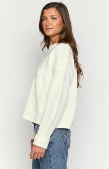 Edwina Raw Edge Knit Sweater | Cream