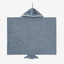 Boys | Slate Baby Shark Hooded Bath Wrap | Blue