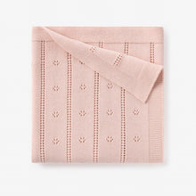 Girls | Pale Pink Pointelle Knit Baby Blanket | Pink