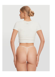 Essential String Thong | White