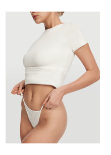 Essential String Thong | White