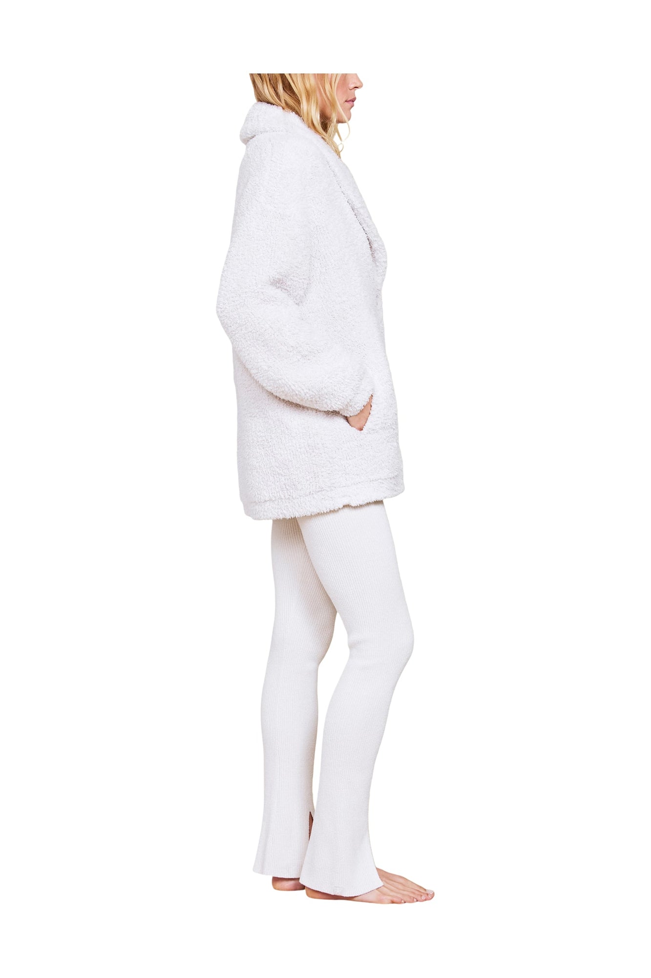 Womens | Cozychic Shearling Buttoned Jacket | Almond