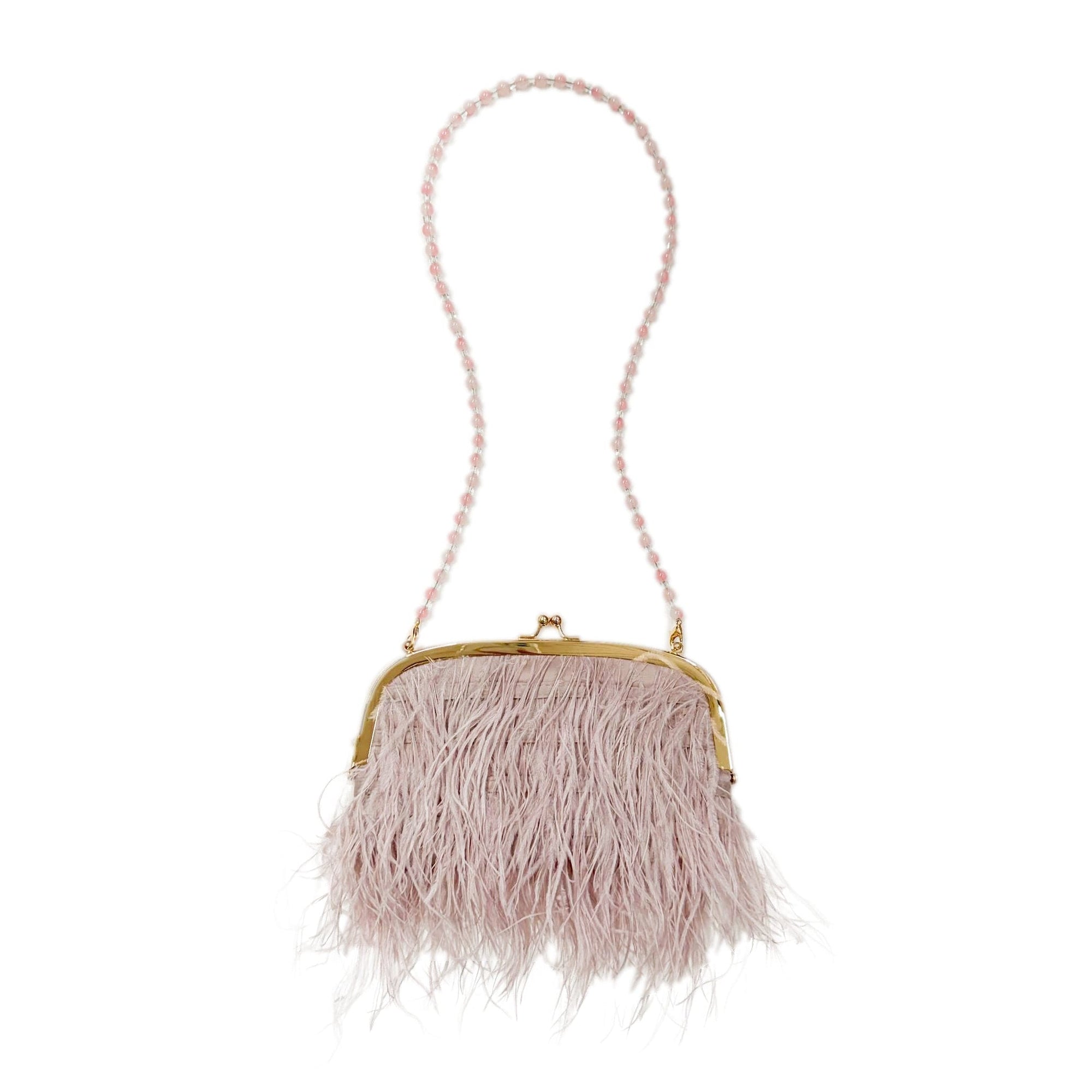 Feather Handbag | Dusty Pink
