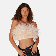 OW Collection Feather Top | Light Beige