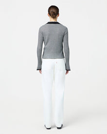 Fine Stripe Shirt | Black/Cream