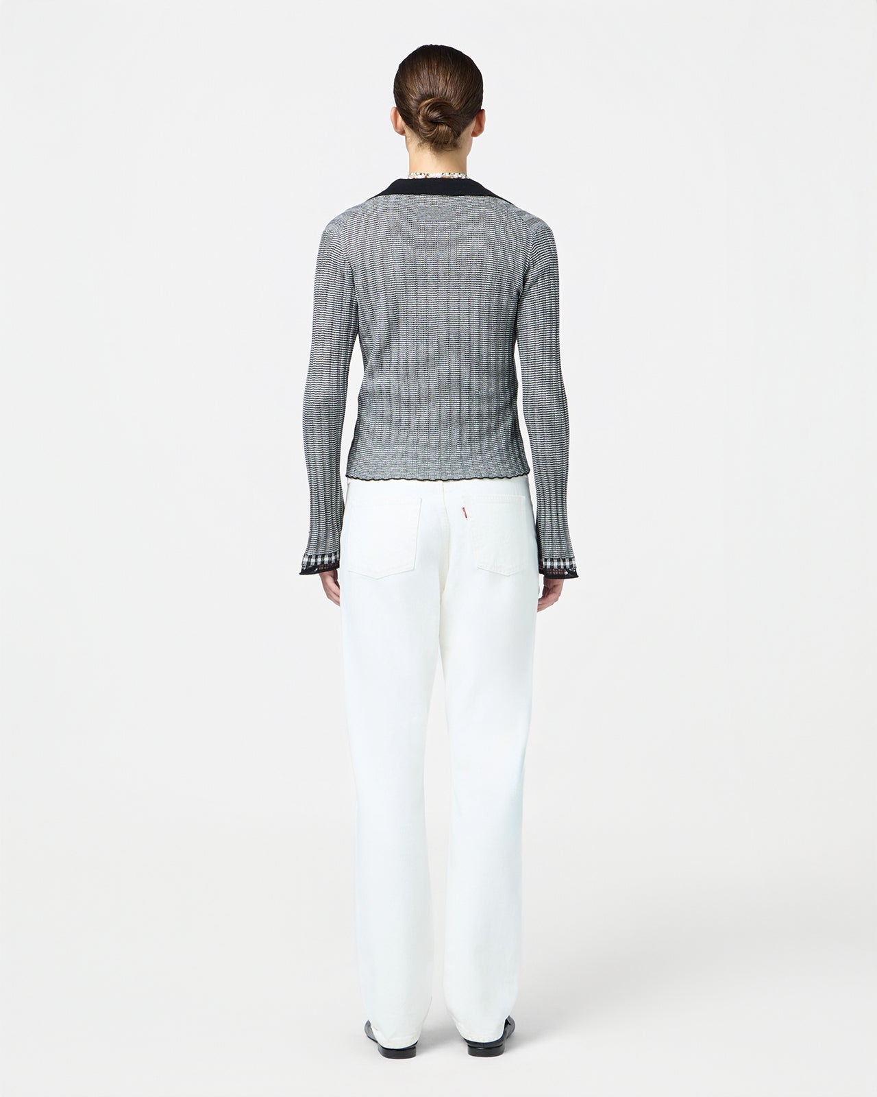 Fine Stripe Shirt | Black/Cream